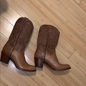 A never worn bare of homemade cowboy boots